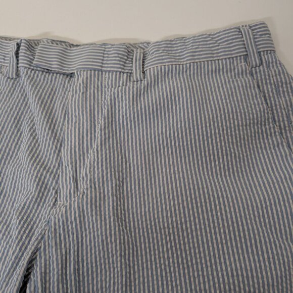 Polo Ralph Lauren Seersucker Shorts Mens Size 35 Blue Suffield Fit Striped - Picture 2 of 9
